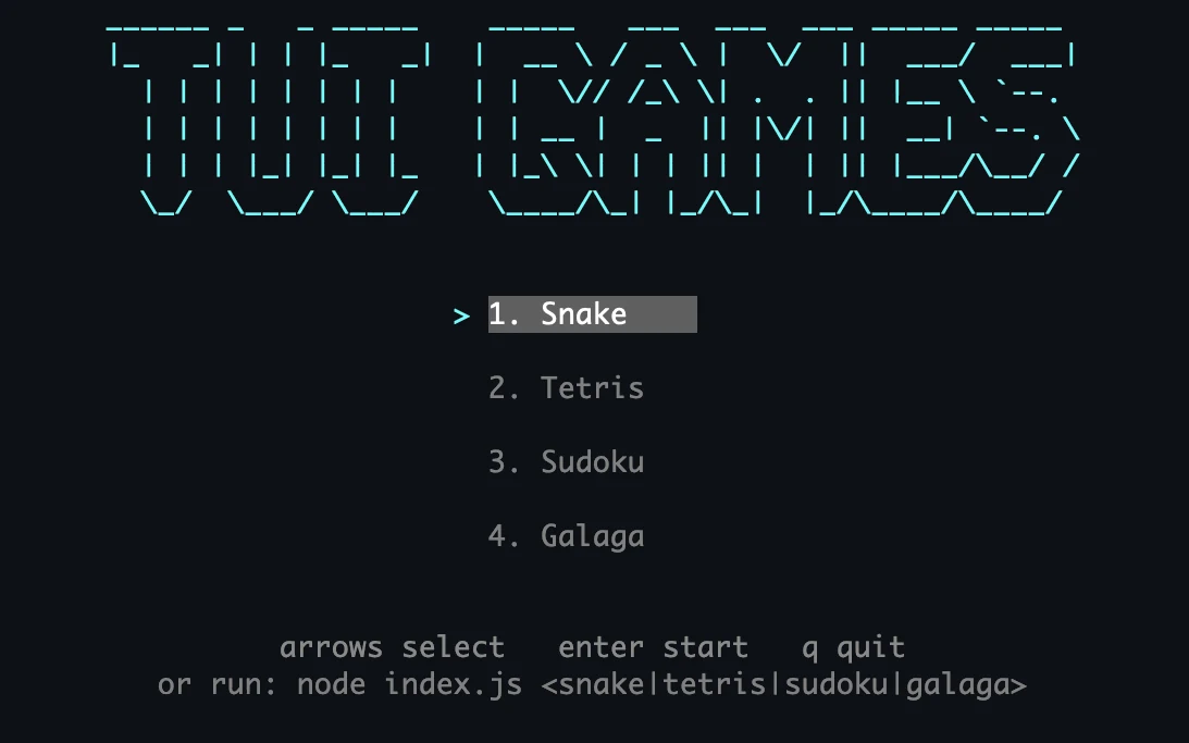 TUI Games 화면